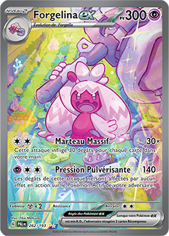 Carte Pokémon Illustration spéciale rare Forgelina ex 262/193 de la série Évolutions à Paldea