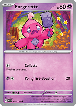 Carte Pokémon Communes Forgerette 100/193 de la série Évolutions à Paldea