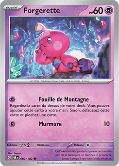 Carte Pokémon Communes Forgerette 82/182 de la série Faille Paradoxe