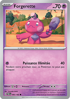 Carte Pokémon Communes Forgerette 83/182 de la série Faille Paradoxe