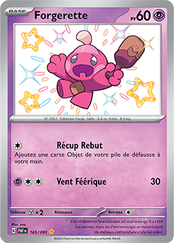 Carte Pokémon Forgerette 165/91 de la série Destinées de Paldea en vente au meilleur prix