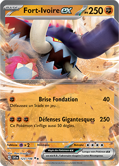 Carte Pokémon Fort-Ivoire ex 123/198 de la série Écarlate et Violet en vente au meilleur prix