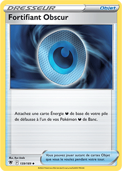 Carte Pokémon Peu commune Fortifiant Obscur 139/189 de la série Astres Radieux