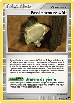 Carte Pokémon Fossile armure 116/123 de la série Trésors Mystérieux en vente au meilleur prix