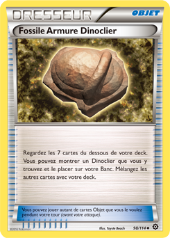 Carte Pokémon Fossile Armure Dinoclier 98/114 de la série Offensive Vapeur en vente au meilleur prix