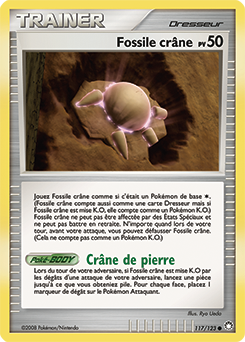 Carte Pokémon Fossile crâne 117/123 de la série Trésors Mystérieux en vente au meilleur prix