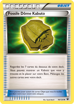 Carte Pokémon Fossile Dôme Kabuto 96/124 de la série Impact des Destins en vente au meilleur prix