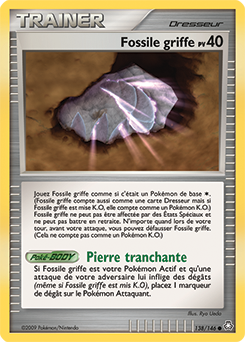 Carte Pokémon Fossile griffe 138/146 de la série Eveil des Légendes en vente au meilleur prix