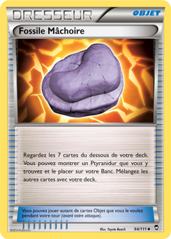 Carte Pokémon Fossile Mâchoire 94/111 de la série Poings Furieux en vente au meilleur prix