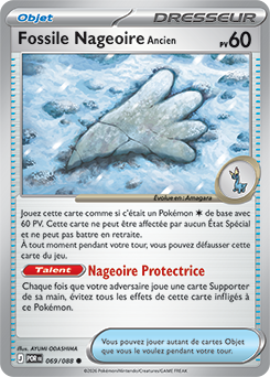 Carte Pokémon Fossile Nageoire Ancien 69/88 de la série Équilibre Parfait en vente au meilleur prix