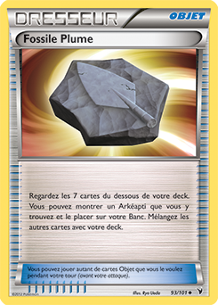 Carte Pokémon Peu commune Fossile Plume 93/101 de la série Nobles Victoires