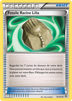 Carte Pokémon Fossile Racine Lilia 87/101 de la série Explosion Plasma en vente au meilleur prix