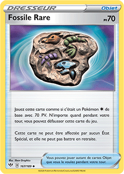 Carte Pokémon Fossile Rare 167/189 de la série Ténèbres Embrasées en vente au meilleur prix