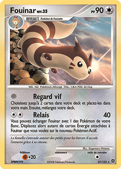Carte Pokémon Rare Fouinar 27/132 de la série Merveilles Secrètes