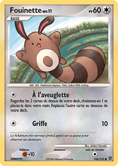 Carte Pokémon Fouinette 104/132 de la série Merveilles Secrètes en vente au meilleur prix