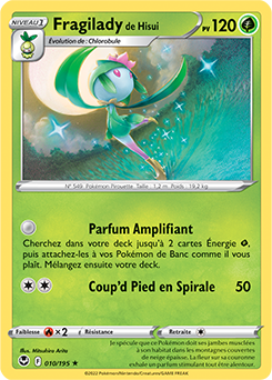 Carte Pokémon Rare Fragilady de Hisui 010/195 de la série Tempête Argentée