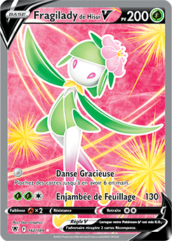 Carte Pokémon Full Art V Fragilady de Hisui V 162/189 de la série Astres Radieux