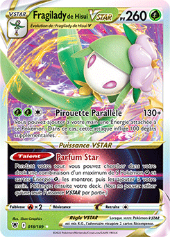 Carte Pokémon Fragilady de Hisui VSTAR 018/189 de la série Astres Radieux en vente au meilleur prix