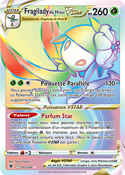 Carte Pokémon Fragilady de Hisui VSTAR 190/189 de la série Astres Radieux en vente au meilleur prix