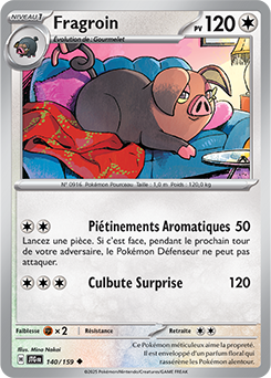 Carte Pokémon Peu commune Fragroin 140/159 de la série Aventures Ensemble