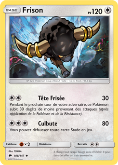 Carte Pokémon Frison 108/147 de la série Ombres Ardentes en vente au meilleur prix