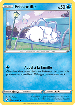 Carte Pokémon Frissonille 029/072 de la série Destinées Radieuses en vente au meilleur prix