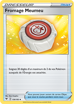 Carte Pokémon Fromage Meumeu 156/185 de la série Voltage Éclatant en vente au meilleur prix