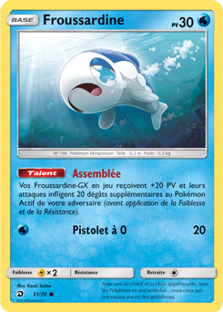 Carte Pokémon Froussardine 31/70 de la série Majesté des Dragons en vente au meilleur prix