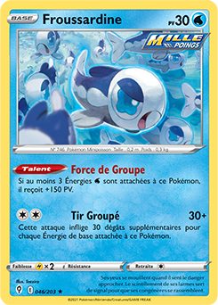 Carte Pokémon Froussardine 46/203 de la série Évolution Céleste en vente au meilleur prix