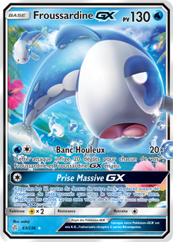 Carte Pokémon Froussardine GX 63/236 de la série Éclipse Cosmique en vente au meilleur prix