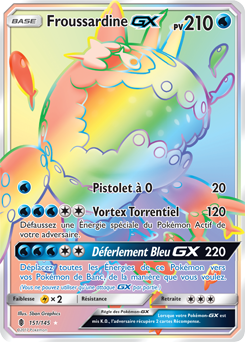 Carte Pokémon Froussardine GX 151/145 de la série Gardiens Ascendants en vente au meilleur prix