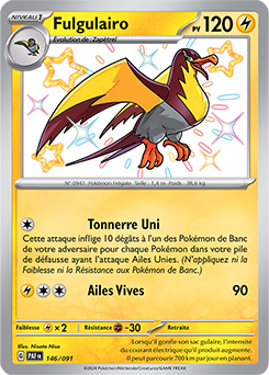 Carte Pokémon Fulgulairo 146/91 de la série Destinées de Paldea en vente au meilleur prix