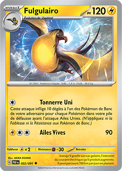 Carte Pokémon Fulgulairo 22/91 de la série Destinées de Paldea en vente au meilleur prix