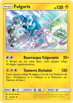 Carte Pokémon Peu commune Fulguris 68/236 de la série Harmonie des Esprits