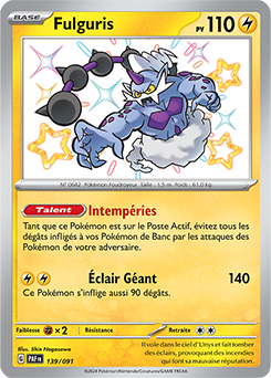 Carte Pokémon Fulguris 139/91 de la série Destinées de Paldea en vente au meilleur prix