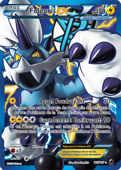 Carte Pokémon Fulguris EX 110/116 de la série Glaciation Plasma en vente au meilleur prix