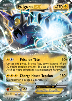 Carte Pokémon Fulguris EX 26/108 de la série Ciel Rugissant en vente au meilleur prix