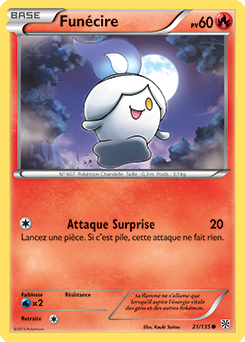 Carte Pokémon Funécire 21/135 de la série Tempête Plasma en vente au meilleur prix