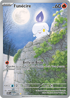 Carte Pokémon Illustration rare Funécire 101/86 de la série Flamme Blanche