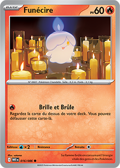 Carte Pokémon Communes Funécire 16/86 de la série Flamme Blanche