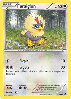 Carte Pokémon Commune Furaiglon 87/98 de la série Pouvoirs Émergents
