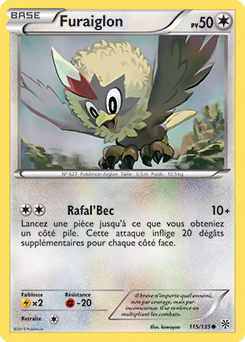 Carte Pokémon Commune Furaiglon 115/135 de la série Tempête Plasma