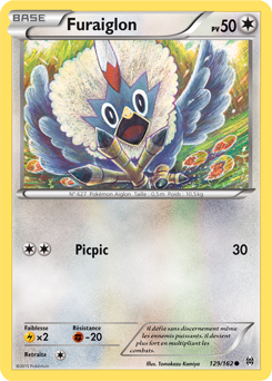 Carte Pokémon Commune Furaiglon 129/162 de la série Impulsion Turbo