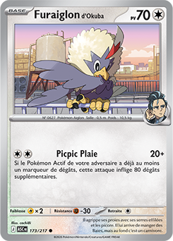 Carte Pokémon Furaiglon d'Okuba 173/217 de la série Héros Transcendants en vente au meilleur prix