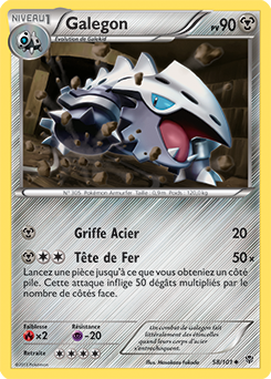 Carte Pokémon Peu commune Galegon 58/101 de la série Explosion Plasma
