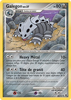 Carte Pokémon Peu commune Galegon 44/111 de la série Rivaux Émergents