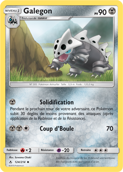 Carte Pokémon Peu commune Galegon 124/214 de la série Alliance Infallible