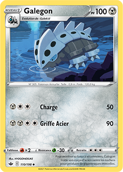 Carte Pokémon Galegon 110/198 de la série Règne de Glace en vente au meilleur prix