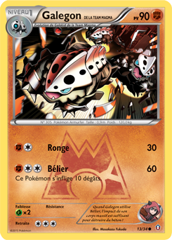 Carte Pokémon Galegon de la Team Magma 13/34 de la série Double Danger en vente au meilleur prix
