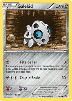 Carte Pokémon Galekid 57/101 de la série Explosion Plasma en vente au meilleur prix